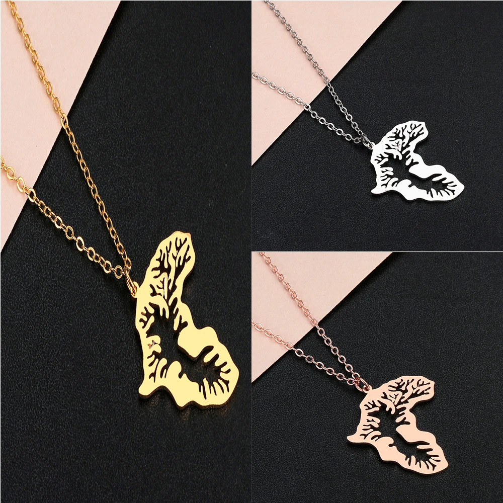 QIAMNI Africa Map Pendant Necklace for Women Geometric Tree Medical Neuron Brain Doctor Nurse Jewelry Gift Collier | Украшения и