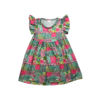 

girls boutique clothes lovely flare sleeve with simple design clothing dress
