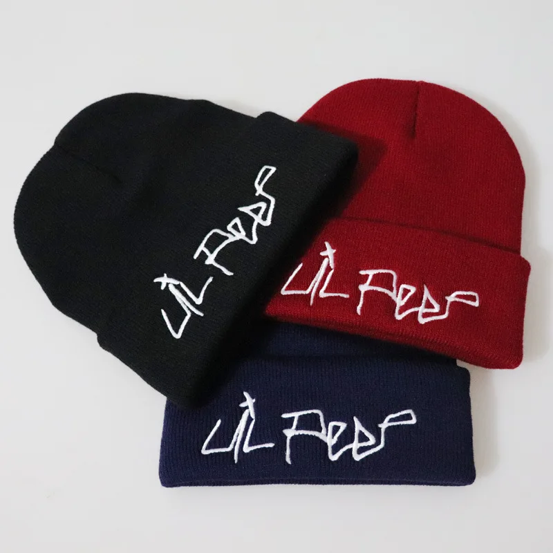 

Lil Peep Beanie Embroidery xxxtentacion Love lil.peep men women Knit Cap Knitted Hat Skullies Warm Winter Unisex Ski Hip Hop Hat