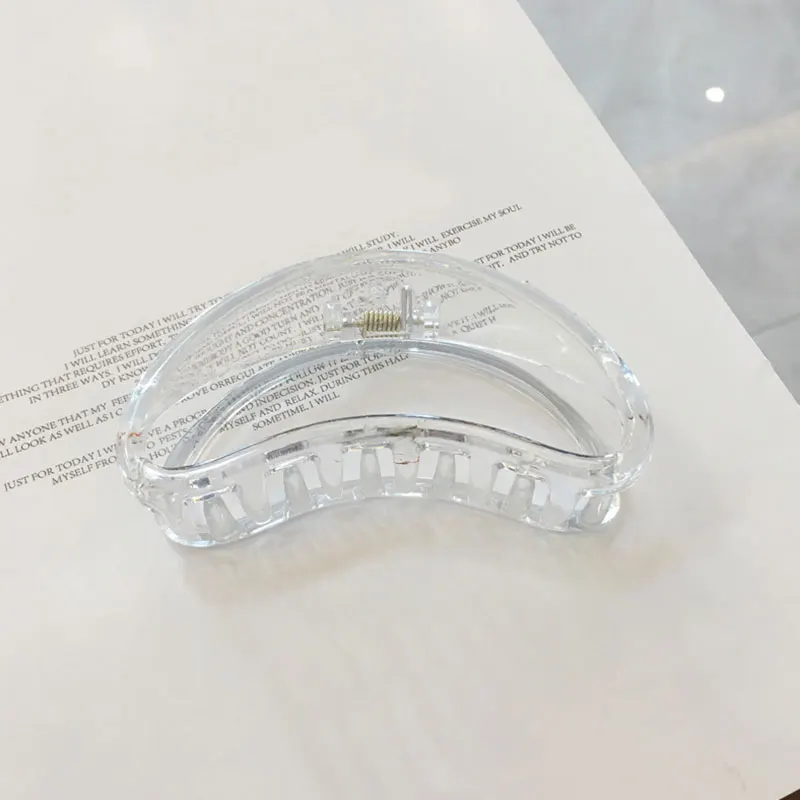 Transparent Hair Claws Crab Solid Color Acrylic Barrette Vintage Hair Clip Simple Elegant Hair Accessories Ponytail Clip Crabs hair accessories for brides Hair Accessories