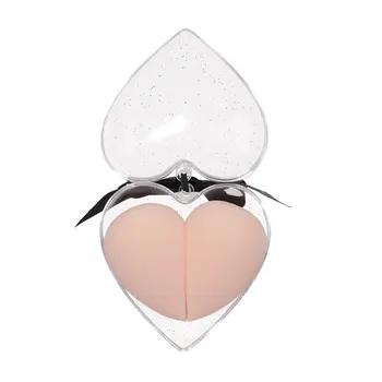 

2PCS Heart Shape Puff Dry and Wet Flocking Beauty Eggs Four Colors Optional Beauty Egg Puff Flawless Makeup Puff Sponge