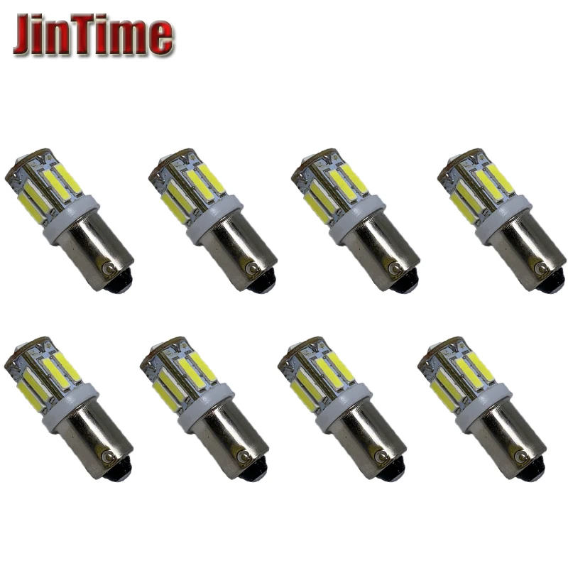 

2x BA9S W5W 7020 10SMD 10 smd автомобиль T10 светодиодсветодиодный сменная лампа обратной приборной панели белые лампы для габаритных огней для чтения 12 В