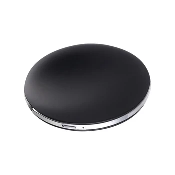 

Led Light Mini Makeup Mirror Compact Pocket Face Lip Cosmetic Mirror Travel Portable Lighting Mirror 1X/5X Magnifying Foldable B