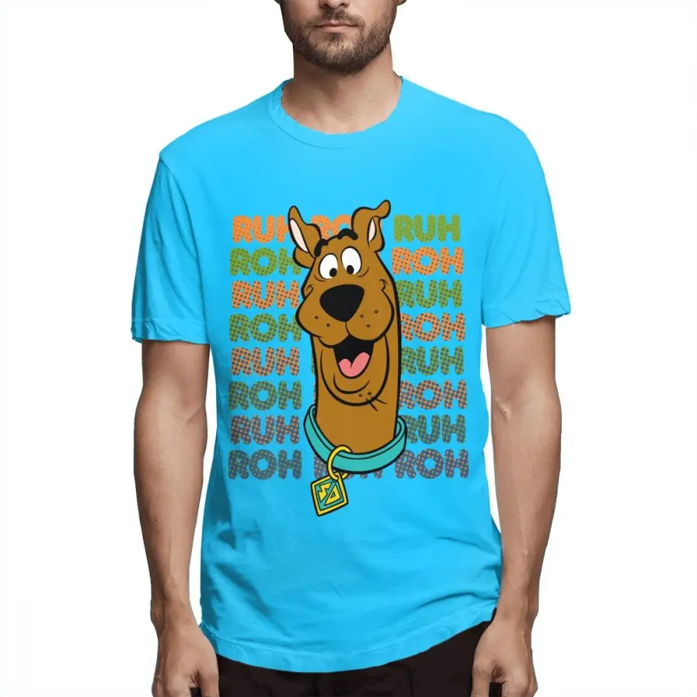 Scooby Doo SD Fire футболка популярная мужская уличная одежда из чистого хлопка Camiseta для мальчика - Цвет: Королевский синий