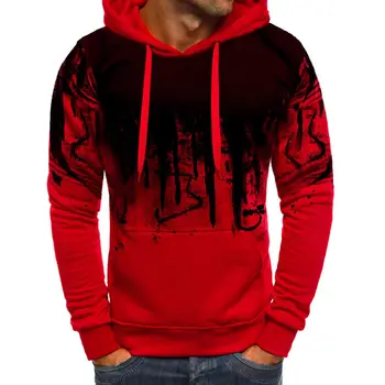 

Men's Hip Hop Long Sleeve 3D Fire Print Drawstring Hoodie