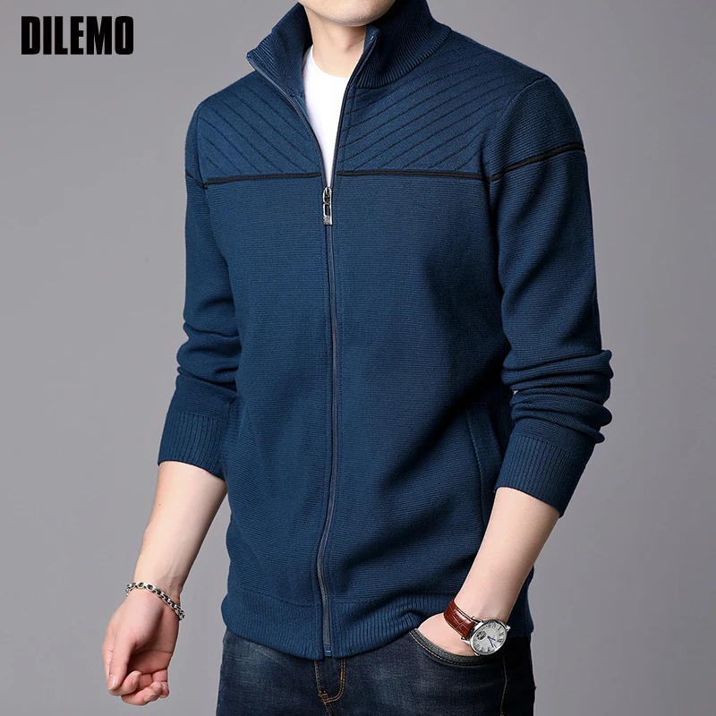 stand collar cardigan