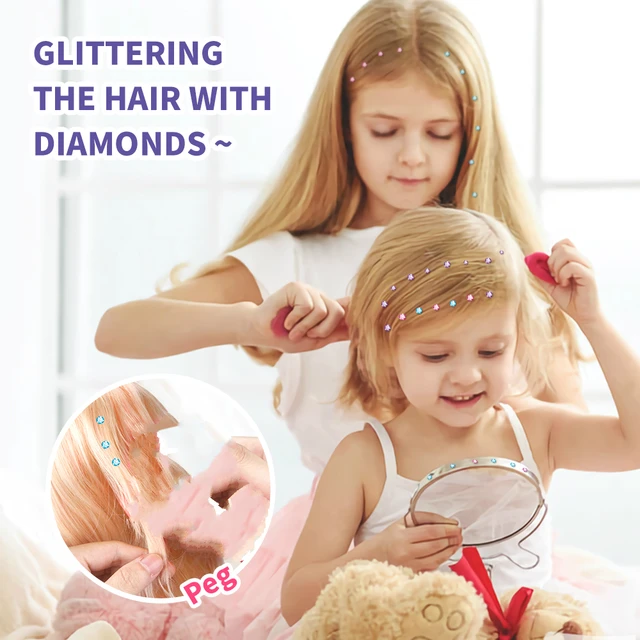 180 Gems Kit Blingers Deluxe Set Girls Toys Makeup Play Jewel Girls hair sticker Styling Tool Hair Design Shoes Diamond Sticker 3