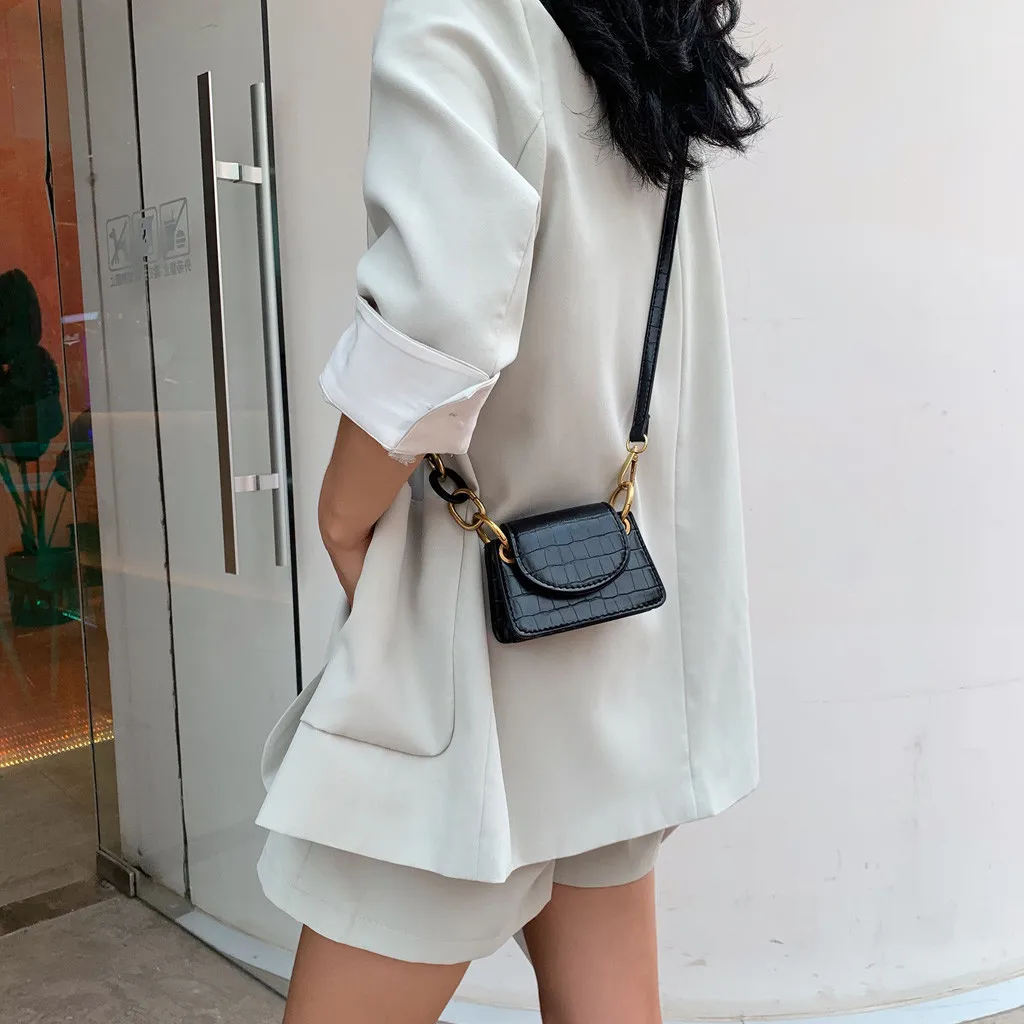 

Fashion Women Leather Handbag Crossbody Bag Shoulder Large Chain Stone Handbag Phone Bag Shoulder Bags bolsa feminina#35