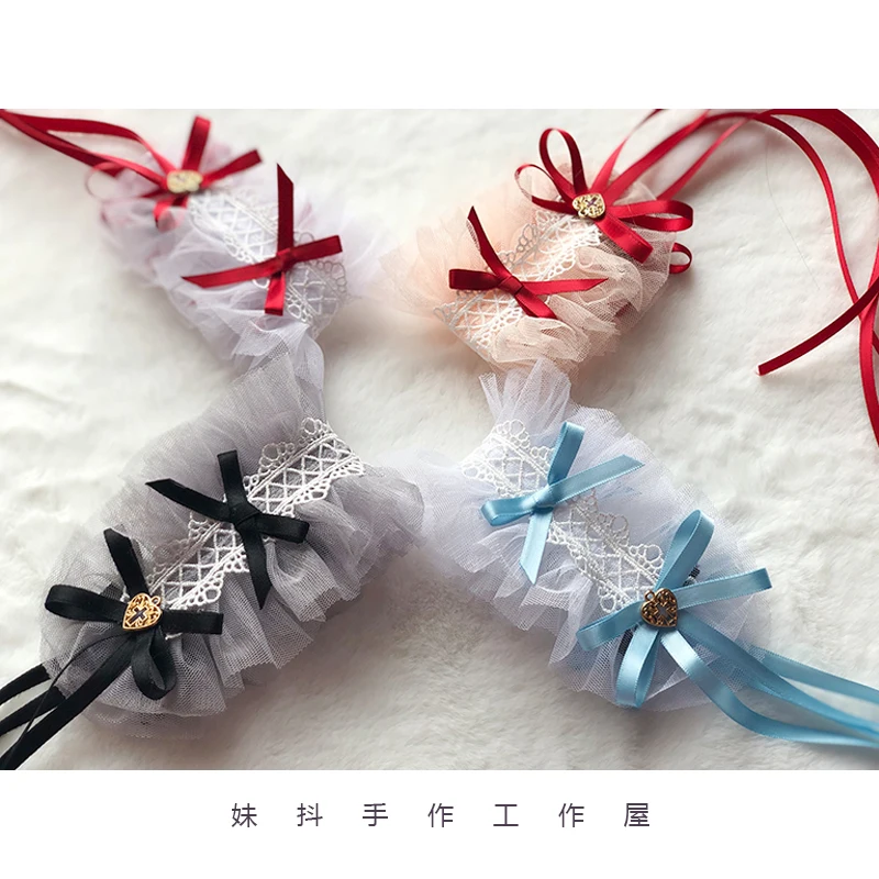 

Hello Summer Cute Handmade Headwear Lace Bows Hair Ribbon Hairpin Hairclip Lolita Simple Sweet Original Design 4 Colors