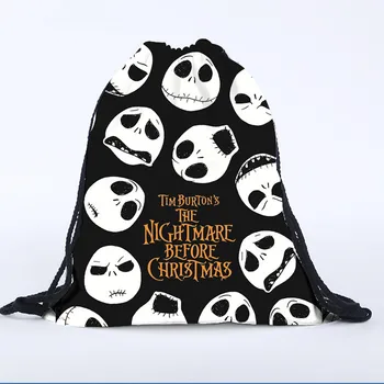 

women men children Halloween Skull Backpacks 3D Printing candy Storage Bag casual sports bag pocket pouch worek plecak sznurek