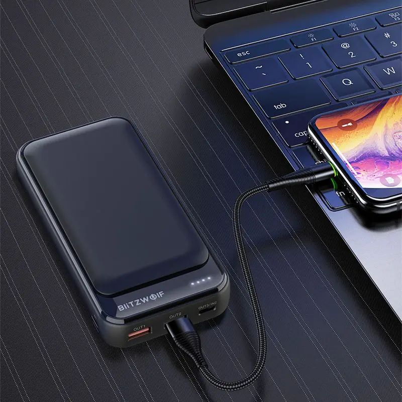 BlitzWolf BW-P11 20000 мАч 18 Вт QC3.0 PD внешний аккумулятор для iPhone 11 Pro X для samsung S9 S10 для Xiaomi huawei мобильный внешний аккумулятор