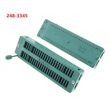 1 pçs zif ic & ferramenta de teste de soquete componente universal zip dip 48 pinos de bloqueio do assento passo 2.54mm imprensa-ajuste dupla linha espaçamento 15.24