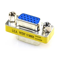 Кабель 2шт 15 Pin VGA SVGA HD15 VGA штекер VGA Женский Соединительный разъем Mini gender Changer адаптер конвертер компьютерный кабель C8 - Цвет: Черный