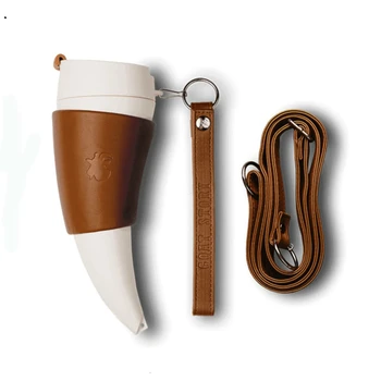 

New Stainless Steel Goat Horns Thermos Mug Coffee Cup Insulation Vacuum Flask Couple Traveling Hot Water Bottle Termo Cafe Swig