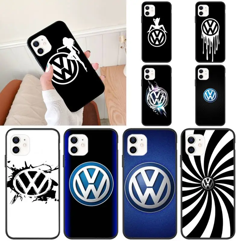 Автомобильный чехол V-Volkswagen-GTI для телефона iPhone 11 12 Mini 13 Pro XS Max X 8 7 6s Plus 5 SE XR |