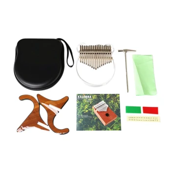 

17 Key Cute Kalimba Acrylic Crystal Fingertips Thumb Piano Cute Bear Shape Transparent Keyboard Instrument