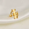 Anniyo African Symbol Ring Stainless Steel Metal Finger Rings Gye Nyame Ethnic Jewelry African Cultural Wedding Bands #249221 4