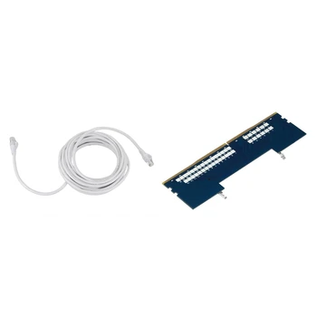 

RJ45 Ethernet Network Cable LAN Cat5 Internet Patch Lead 5M with DDR4 SO-DIMM to Desktop DIMM Memory RAM Connector
