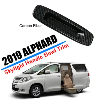 

Car Styling Fit for 2019 2020 Toyota Alphard Skylight Sunroof Door Bowl Trim Cover ABS Plastic Carbon Fiber Accessories