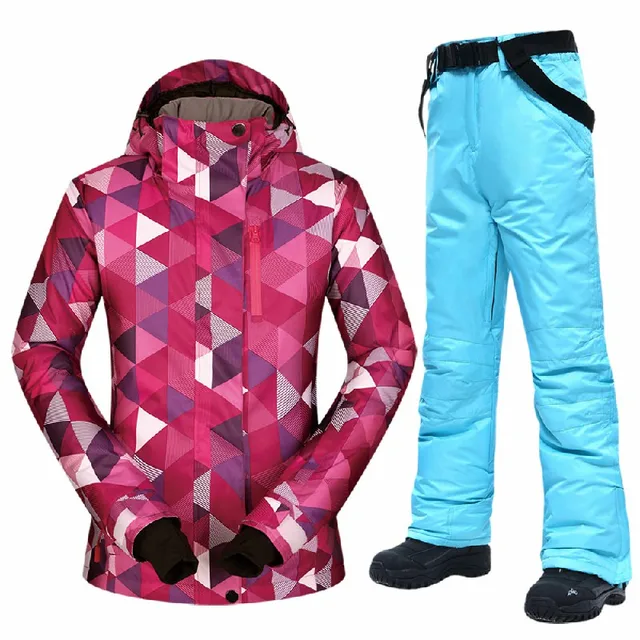 1 Winter Ski Suit Women Windproof Waterproof Breathable Female Snow Jacket and Pants Women Skiing and Snowboarding Jacket Brands