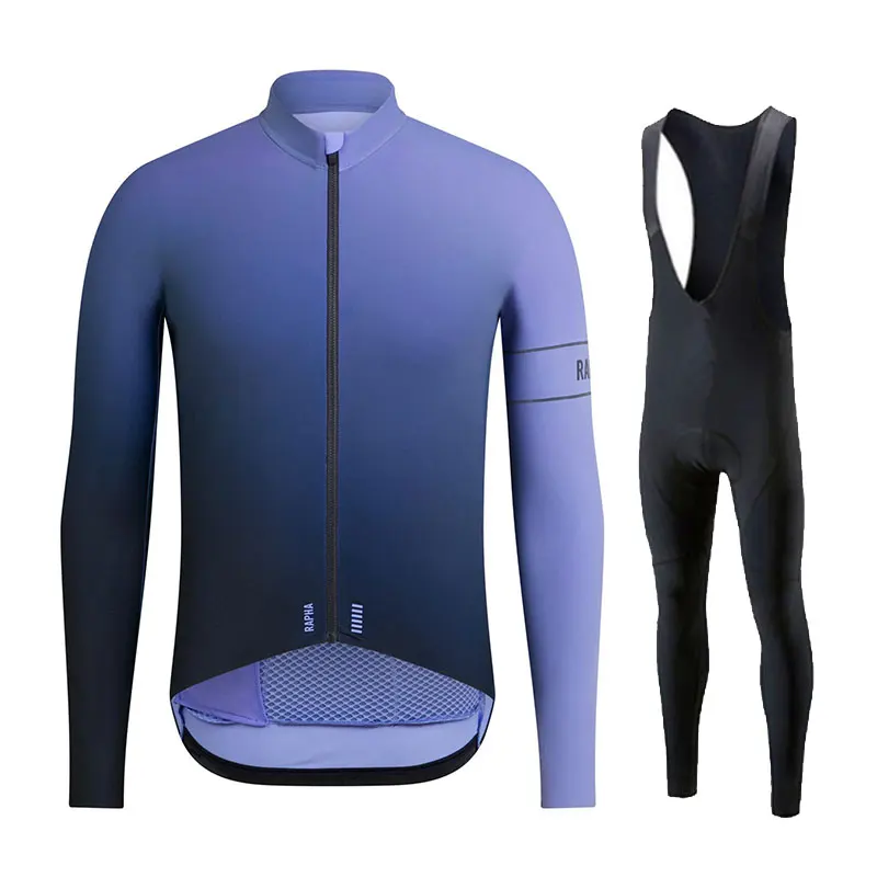 Rapha RCC одежда для велоспорта с длинным рукавом Джерси летний нагрудник длинная гелевая Подушка Roopa Ciclismo Invierno дорожный велосипед мужские колготки Триатлон - Цвет: 2