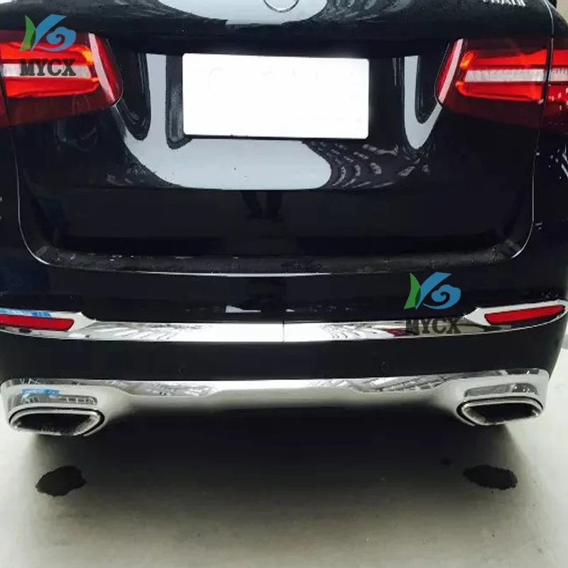 ABS пластик хром для Mercedes Benz GLC Автомобильный задний противотуманный Абажур foglight КРЫШКА отделка авто аксессуары автомобильный Стайлинг
