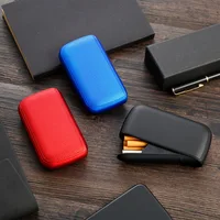 PU Leather Cigarette Case Elegant Compact With Lighter 6 Colors Men WomenCoarse Fine Smoke Windproof 20