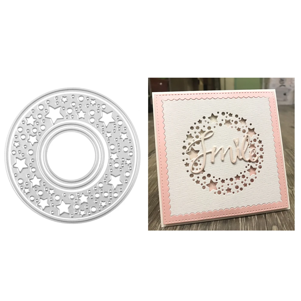 Circle Wreath Metal Cutting Dies Stencil for Scrapbooking Card Embossing Craft