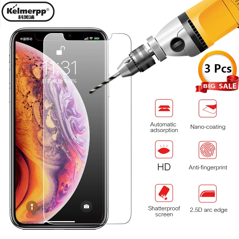 1 шт 9H закаленное стекло для Iphone 11 XS Max XR X 5c 5 Жесткая Защитная пленка экрана защита