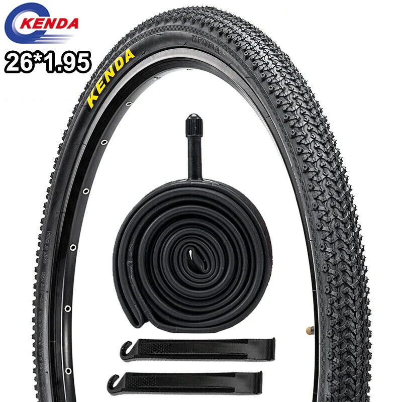 Mountain Bike Tires 26*1.95 inch 65PSI Clincher Durable Bicycle Tyre Inner Tube 