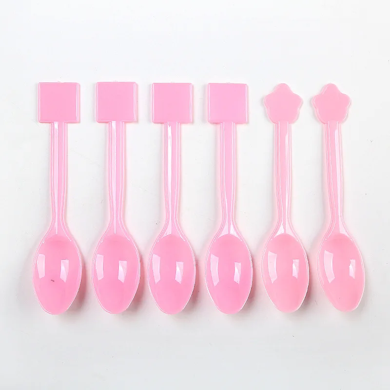 spoon x6pcs Цирк украшения для тематических вечеринок Полосатое Животные одноразовая посуда комплект пластины чашки Детская футболка с принтом масок День рождения поставки радостным - Цвет: spoon x6pcs