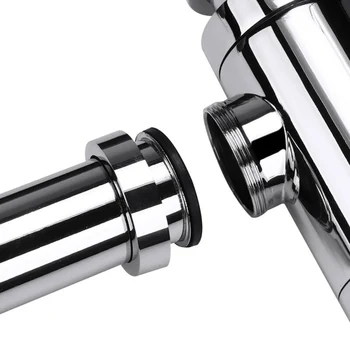 

Chrome Brass Round Bottle Waste Trap P-Trap Bathroom Basin Sink Standard 1-1/4\\'\\' Brand New And High Quality 2020 New