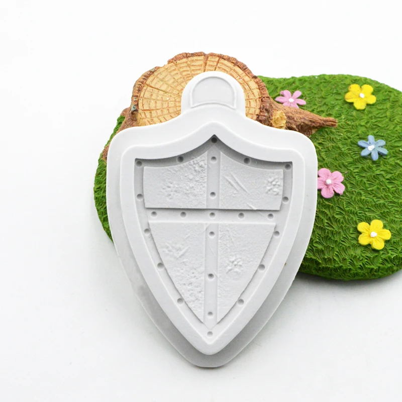 Shenhong Moule A Gateau En Silicone Bouclier De Chevalier Fondant Cadeau Pour Enfant Biscuits Pate A Sucre Artisanal Chocolat Bonbons Aliexpress