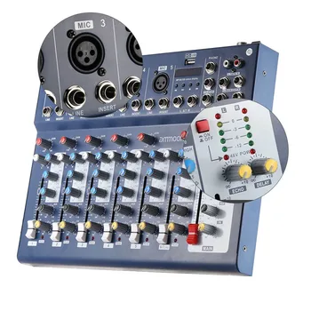 

ammoon F7-USB 7-Channel Digital Mic Line Audio Sound Mixer Mixing Console for Recording DJ Stage Karaoke Music Appreciation
