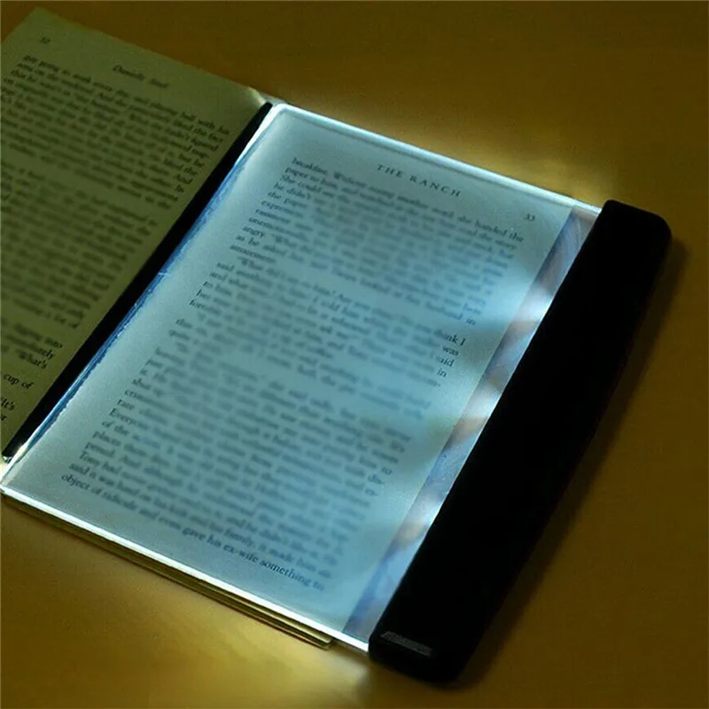 Flat reading lamp Creative Flat Plate LED Reading Light Night Light Portable Desk Lamp Eye Protect #3D30 (3)
