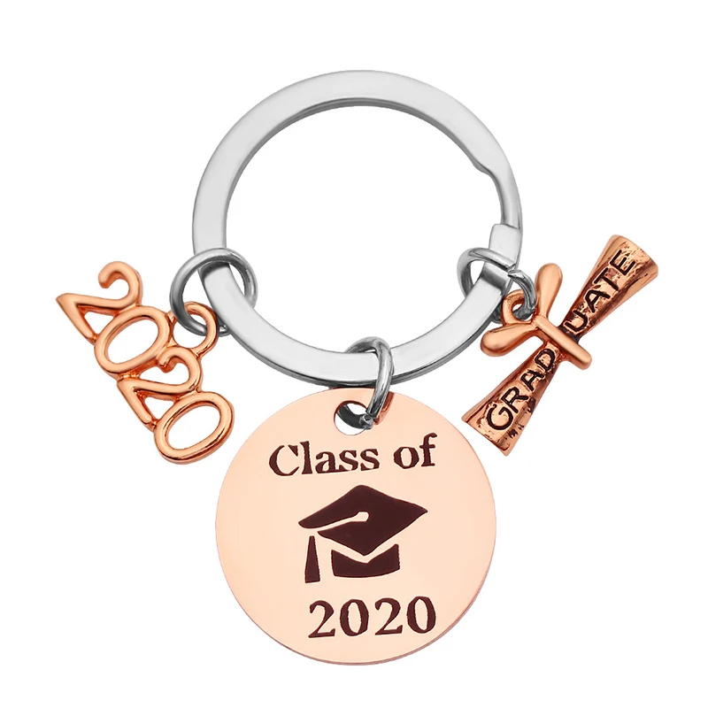 Персонализированные выпускные брелки класса памятные брелки для ключей старшеклассницы, выпускные Llaveros подарки 3 цвета