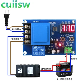 

XH-M602 Digital Control Battery Charging Control Module AC 220V Lithium Storage Battery Charger Control Switch Protection Board