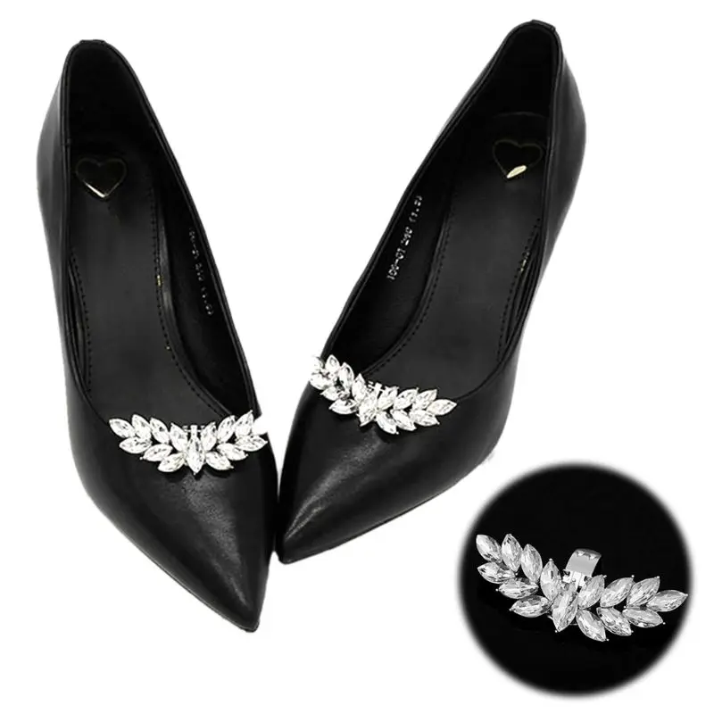 New Shoe Clip Rhinestone Wings DIY Charms Women Wedding High Heels Fashion Buckle Accessories Clothes Decoration
