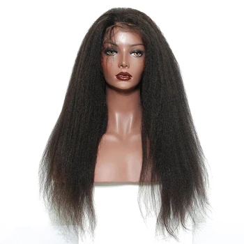 

Kinky Straight Wig Brazilian Full Lace Human Hair Wigs For Black Women 250 Density Yaki Full Lace Wig Lace Front Wig