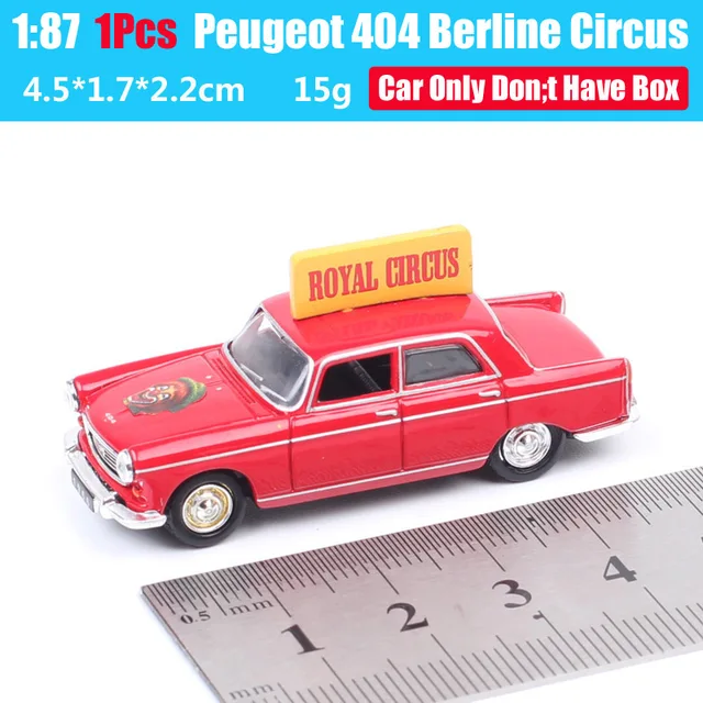 1/87 Scale Small Classic Universal Hobbies Peugeot 404 Berline 196 Taxi Royal Circus Diecast Metal Car Model Toy Vehicle Replica 1pcs only