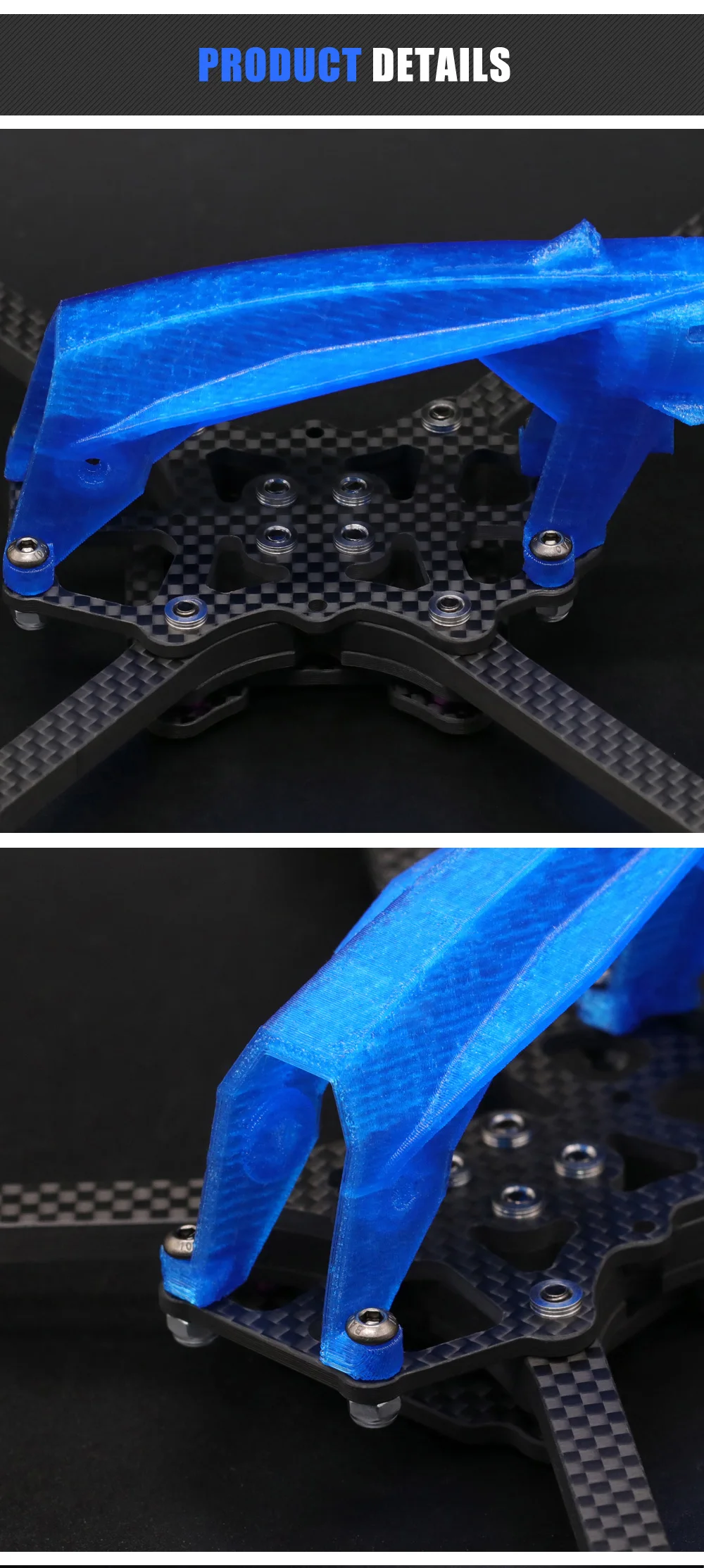 5inch FPV Frame Kit - Gyarados 230mm fpv frame 5inch toothpick T700 carbon fiber fpv racing drone frame kit for novice RC Racing Drone 11
