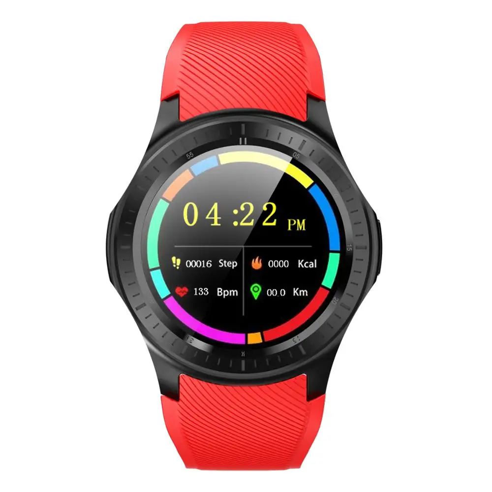 Красный Мощные Смарт-часы DM368 Plus, Bluetooth, умные часы, 4G MT6739, 1 Гб+ 16 ГБ, Android 7,1, 4G, сеть с пульсометром, Gps, Wi-Fi - Цвет: Красный