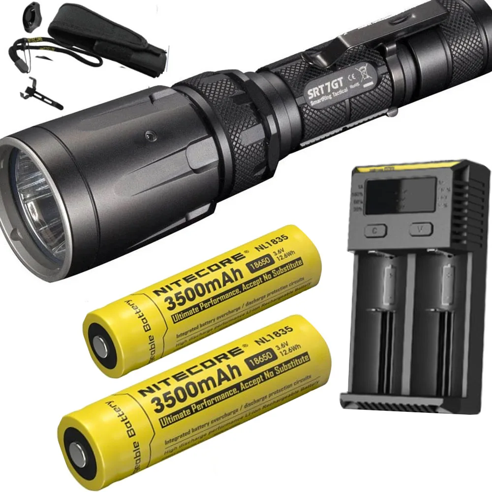 NITECORE SRT7GT Тактический светильник-вспышка CREE XP-L HI V3 RGB UV светодиодный смарт-Селекторный кольцевой светильник max 1000ЛМ луч бросок 450 м фонарь - Испускаемый цвет: 2XNL1835 I2