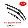 Wiper Front Wiper Blades For Suzuki Celerio 2014-2018 Windshield Windscreen Window Brushes21"+14"+12" 1