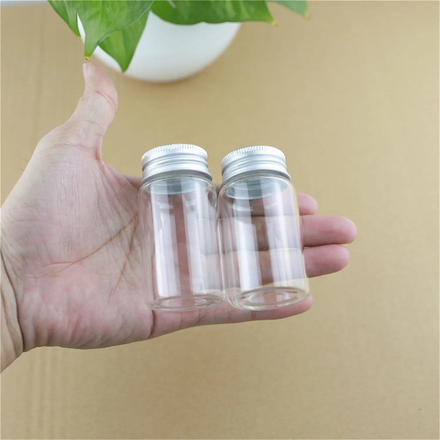 BULK LOT Smalll Glass Jars With Airtight Lids 70ml Mini Glass