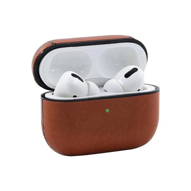 Кожаный чехол для наушников для Airpods Pro чехол Модный чехол для Apple Air Pods Pro 3 Наушники Earpods крючок для наушников-вкладышей зарядная коробка