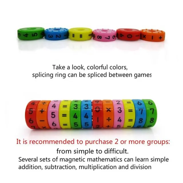 6 Pcs/set Montessori Educational Toys Magnetic Baby Kids Math Mathematics Learning Puzzles Sensory Developing Toys for Children 5