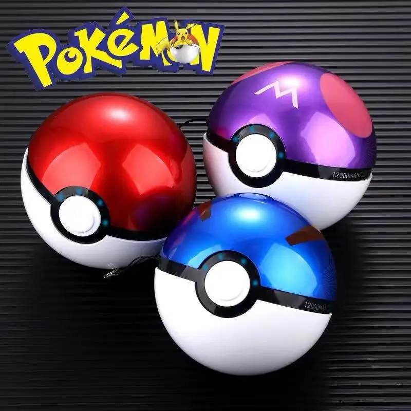 

Pokemon Go Pokeball Compact Power Bank 3 Colors Cartoon Cosplay Mobile Phone Charger Powerbank Gift