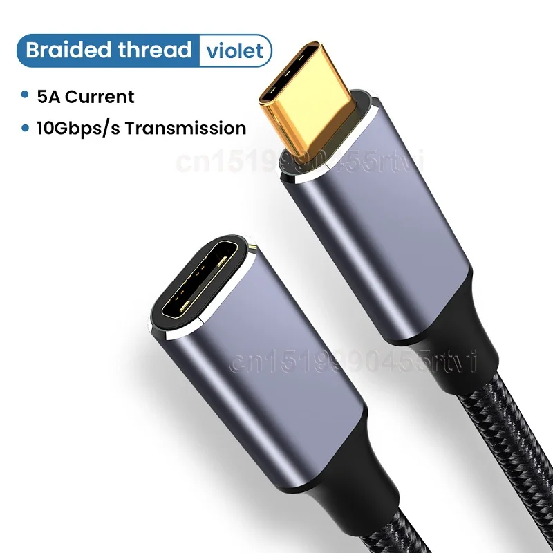 Robotsky USB C Extension Cable Type C Extender Cord USB-C Thunderbolt 3 for Xiaomi Huawei Switch USB 3.1 USB Extension Cable type of android charger Cables