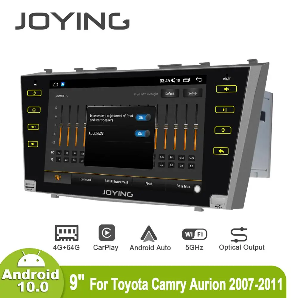 Radio 2 din Android 9 inch Autoradio Auto Car Stereo Head Unit GPS Multimedia 4G Carplay DVR For Toyota Camry Aurion 2007 2011